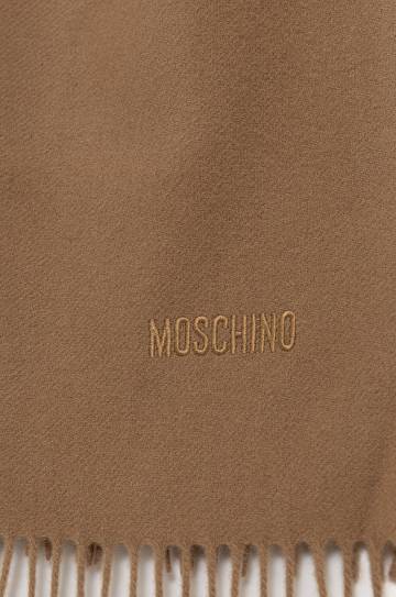Шерстяной шарф Moschino цвет коричневый однотонный M5165 50092 Шерстяной шарф Moschino цвет коричневый однотонный M5165 50092