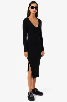 Женское черное платье Черный 34 Lacoste EF4175031