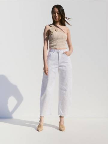 Reserved - LADIES` JEANS TROUSERS - білий - YT365-00J Reserved - LADIES` JEANS TROUSERS - білий - YT365-00J