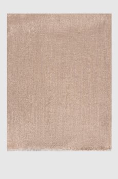 Коричневый палантин из кашемира и шелка с люрексом