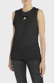 Женская черная майка Черный S Replay W3086 .000.20994