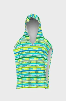 Детское салатовое пончо с узором TERRY PONCHO Салатовый 4-5Y Arena 009043-600