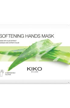 Тканевая маска-перчатки для рук Kiko Milano Softening Hands Mask с экстрактом алоэ, 1 пара