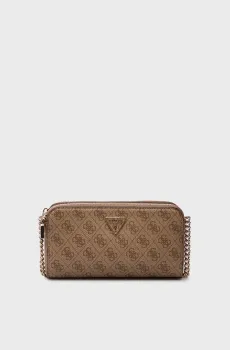 Женская бежевая сумка с узором ECO ERICA Бежевый ONESIZE Guess HWESG951012