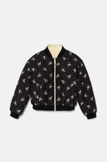 Детская двусторонняя куртка Calvin Klein Jeans цвет бежевый IG0IG02588 Детская двусторонняя куртка Calvin Klein Jeans цвет бежевый IG0IG02588