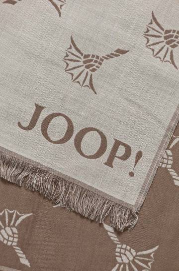 Шарф с примесью шерсти Joop! цвет бежевый узорный Шарф с примесью шерсти Joop! цвет бежевый узорный