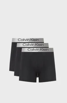Мужские черные боксеры (3 шт) TRUNK Черный XS Calvin Klein LV00NB4124