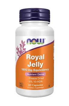 Маточное молочко NOW foods Royal Jelly 1500 мг, 60 капсул