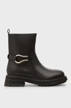 Женские черные кожаные ботинки Denise Черный 41 PRPY PRFLT6025W