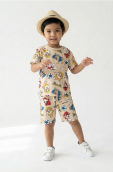 Бавовняна футболка з принтом PAW Patrol - бежевий