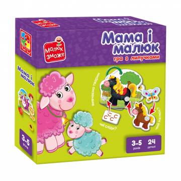 Развивающая игра с липучками Vladi Toys Мама и малыш, от 3 лет, 24 элемента (VT2100-14) Развивающая игра с липучками Vladi Toys Мама и малыш, от 3 лет, 24 элемента (VT2100-14)