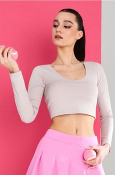 Спортивна футболка - нюдовий