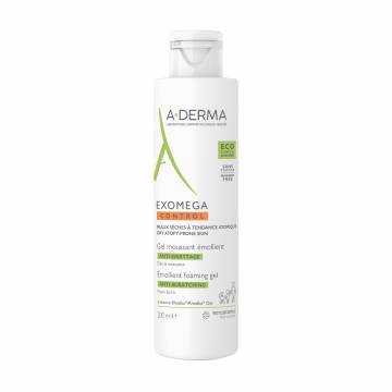 Восстанавливающий гель для душа A-Derma Exomega Control Emollient Foaming Gel Anti-Scratching против царапин, 200 мл Восстанавливающий гель для душа A-Derma Exomega Control Emollient Foaming Gel Anti-Scratching против царапин, 200 мл