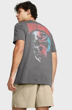Мужская серая футболка UA Dusk to Dawn Skul SS Серый S Under Armour 1382833-025