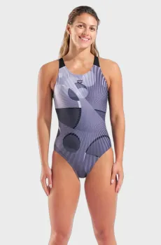 Женский фиолетовый купальник с узором DEPTH Фиолетовый 40 Arena 010738-550