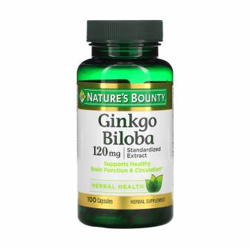 Гинкго билоба Natures Bounty Ginkgo Biloba 120 мг, 100 капсул Гинкго билоба Natures Bounty Ginkgo Biloba 120 мг, 100 капсул