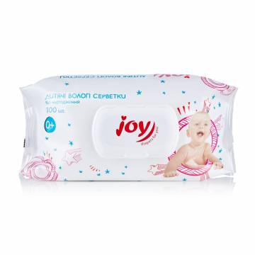 Детские влажные салфетки Joy с клапаном, 100 шт Детские влажные салфетки Joy с клапаном, 100 шт