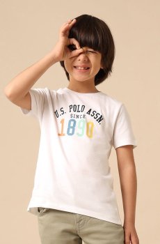 Uspa Kids Boys Pure Cotton Brand Printed T-shirt