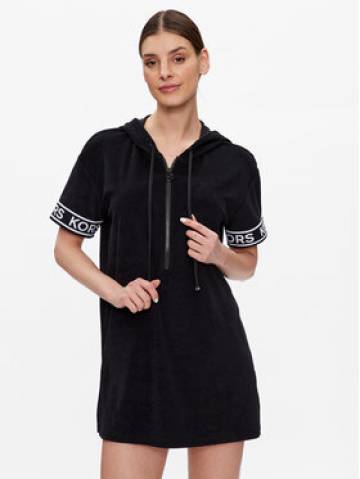 MICHAEL Michael Kors Пляжна сукня Logo Terry MM2M650 Чорний Slim Fit MICHAEL Michael Kors Пляжна сукня Logo Terry MM2M650 Чорний Slim Fit