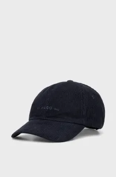 Мужская темно-синяя вельветовая кепка Синий ONESIZE HUGO 50566182;405