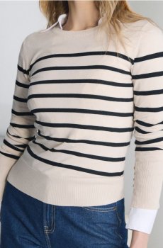 Джемпер у смужку - різнобарвний