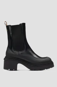 Женские черные кожаные челси Черный 36 BOSS 50503738;001