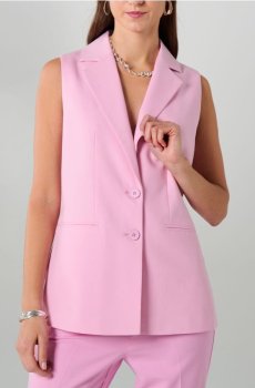 Костюмна Жилетка З Віскозною Сумішшю - рожевий