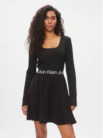 Calvin Klein Jeans Повсякденна сукня J20J222523 Чорний Regular Fit Calvin Klein Jeans Повсякденна сукня J20J222523 Чорний Regular Fit