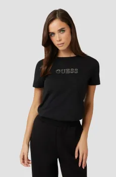 Женская черная футболка Черный S Guess V3BI11.J1314;JBLK