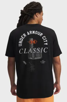 Мужская черная футболка UA M 60/40S CITY CLASSIC SS-BLK Черный 3XL Under Armour 6009326-008