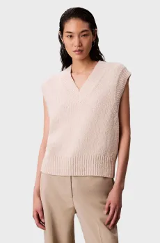 Женский бежевый шерстяной жилет Vest Бежевый M Calvin Klein Jeans LV044D342G