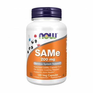 S-Аденозилметионин NOW foods SAMe 200 мг, 120 капсул S-Аденозилметионин NOW foods SAMe 200 мг, 120 капсул