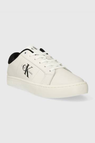 Кожаные кроссовки Calvin Klein Jeans CLASSIC CUPSOLE LOW ML LTH цвет белый YM0YM00864 Кожаные кроссовки Calvin Klein Jeans CLASSIC CUPSOLE LOW ML LTH цвет белый YM0YM00864
