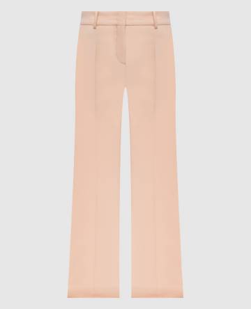 Бежевые брюки клеш из шерсти