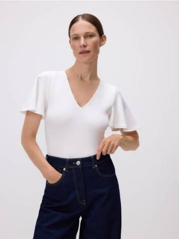 Reserved - LADIES` BLOUSE BODY - білий - 418GA-00X Reserved - LADIES` BLOUSE BODY - білий - 418GA-00X