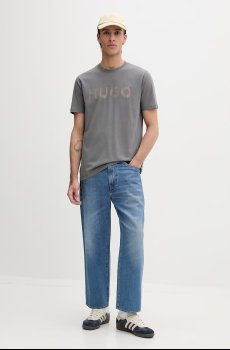 Хлопковая футболка HUGO