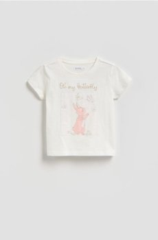 Reserved - Бавовняна футболка з принтом - білий - 259HU-00X