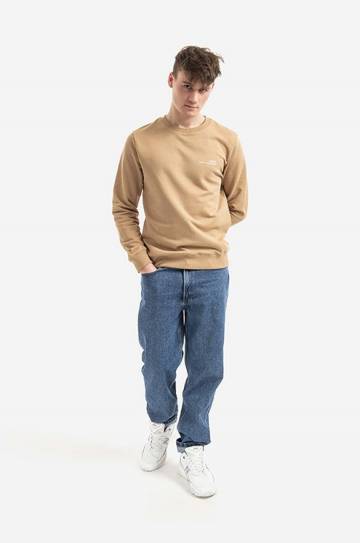 Хлопковая кофта A.P.C. Sweat Item мужская цвет чёрный однотонная COEAS.H27608-DARKNAVY Хлопковая кофта A.P.C. Sweat Item мужская цвет чёрный однотонная COEAS.H27608-DARKNAVY