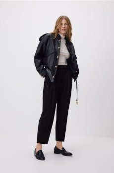 Reserved - Брюки carrot fit - чорний - 092JL-99X