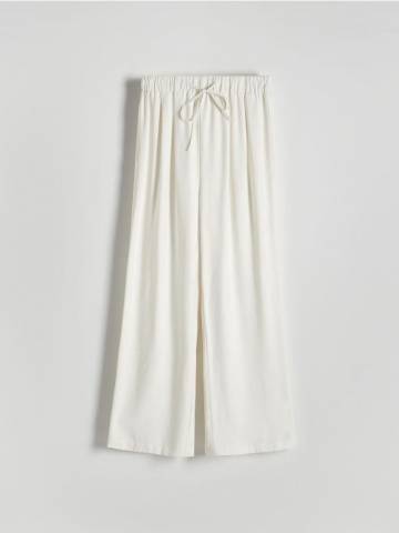 Reserved - Віскозні штани - кремовий - 106AQ-01X