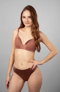 Женский терракотовый бюстгальтер Коричневый 80C brabrabra SLZ24201215