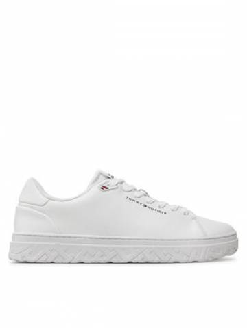 Tommy Hilfiger Снікерcи Court Thick Cupsole Leather FM0FM05208 Білий Tommy Hilfiger Снікерcи Court Thick Cupsole Leather FM0FM05208 Білий