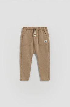 Reserved - Легінси з високим вмістом бавовни - темно коричневий - 482HK-89X