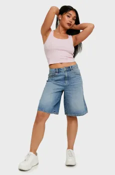 Женские синие джинсовые шорты Синий 34 Tally Weijl SSHDEJORDA