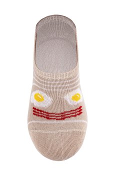 Носки женские Siela RT1132-144 Egg And Becon, следы, бежевые, размер 36-39