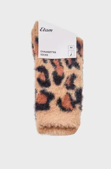 Женские бежевые носки с узором LYNN Бежевый ONESIZE Etam 6556386