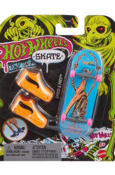 Игровой набор Hot Wheels Скейт и обувь для пальчиков, Shred&Prey, оранжевый, от 5 лет (HGT46)