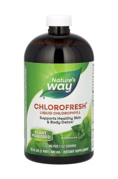 Жидкий хлорофилл Natures Way Chlorofresh с мятным вкусом, 480 мл