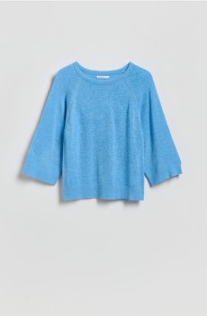 Reserved - Гладкий джемпер - світло-блакитний - 361IT-50X