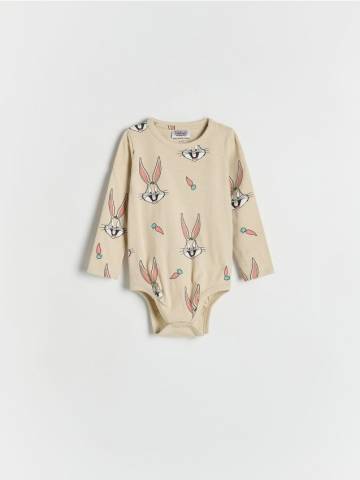 Reserved - Бавовняне боді Looney Tunes - кремовий - 5435S-01X Reserved - Бавовняне боді Looney Tunes - кремовий - 5435S-01X